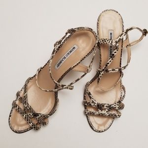 Manolo Blahnik snakeskin heels